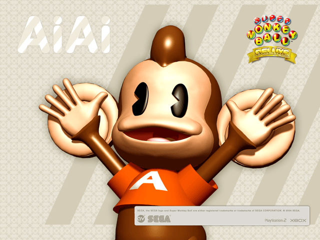Super Monkey Ball Deluxe title screen for Xbox